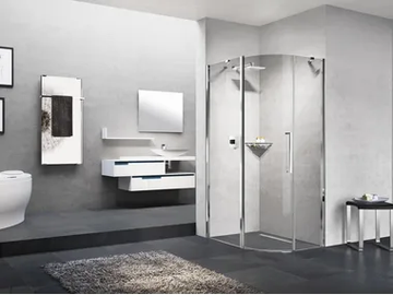 YOUNG R - Semicircular shower cabin with hinged door by NOVELLINI - view 2
