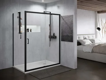 ZEPHYROS 2.0 2P - Corner rectangular glass and aluminium shower cabin with sliding door by NOVELLINI - view 2