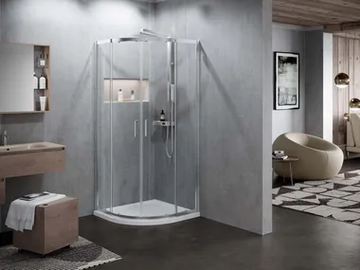 ZEPHYROS 2.0 R - Corner glass and aluminium shower cabin with sliding door by NOVELLINI - view 2
