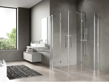 YOUNG 3AS - Corner shower cabin with folding door by NOVELLINI - view 2