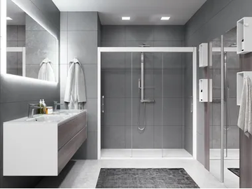 ROSE ROSSE 3P - Niche shower cabin with sliding door by NOVELLINI - view 2