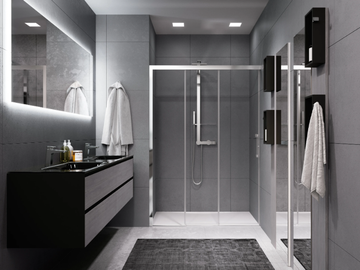 ROSE ROSSE 3PH+FH - Niche shower cabin with sliding door by NOVELLINI - view 2