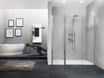 YOUNG 2P+FL - Niche shower cabin with hinged door by NOVELLINI - view 2