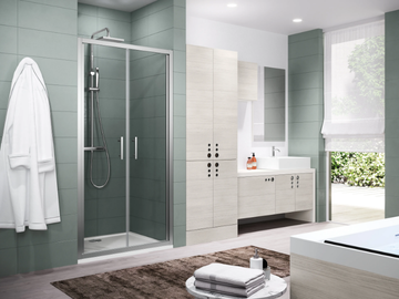 ZEPHYROS B - Niche shower cabin with hinged door by NOVELLINI - view 2