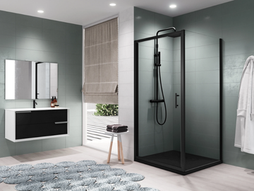 ZEPHYROS G - Corner shower cabin with hinged door by NOVELLINI - view 2