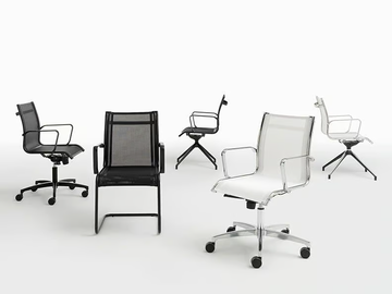 AALBORG AIR 03 - Cantilever mesh chair with armrests by Nahu - view 3