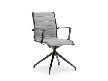 AALBORG LINE 04 BK - Swivel trestle-based chair with armrests by Nahu - view 2