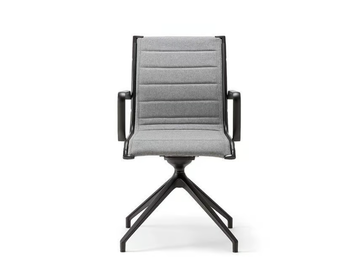AALBORG LINE 04 BK - Swivel trestle-based chair with armrests by Nahu - view 3