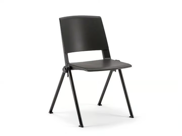 CLIO PLASTIC 01 - Stackable plastic training chair by Nahu - view 2