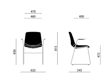 JAVA COVER 01 P - Sled base training chair by Nahu - view 3