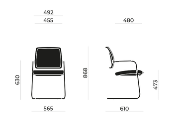 KOS WHITE AIR 01 - Cantilever chair with armrests by Nahu - view 3