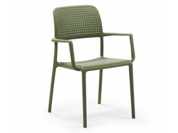 BORA - Stackable garden chair with armrests by Nardi - view 2