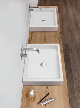 CANALE - Rectangular ceramic washbasin by Nic - view 3