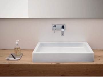 CANALE - Rectangular ceramic washbasin by Nic - view 2