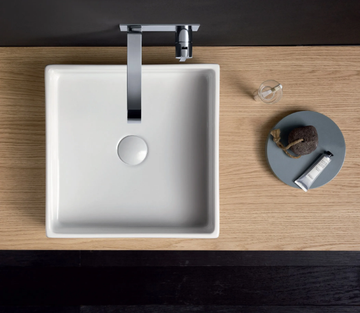 CANALE - Countertop square ceramic washbasin by Nic - view 3