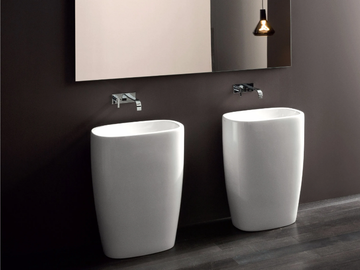 MILK - Freestanding ceramic washbasin by Nic - view 2