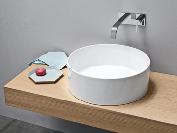 OVVIO - Countertop round ceramic washbasin by Nic - view 2
