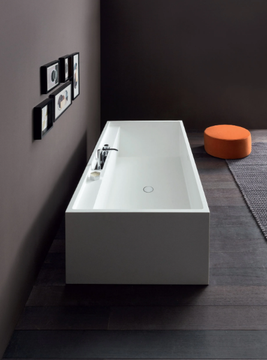 POOL MAXI - Rectangular Corian® bathtub by Nic - view 3