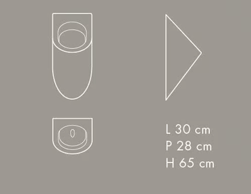 U URINAL - Suspended ceramic urinal by Nic - view 3