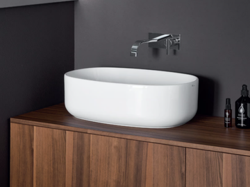 SEMPLICE - Countertop oval ceramic washbasin by Nic - view 2