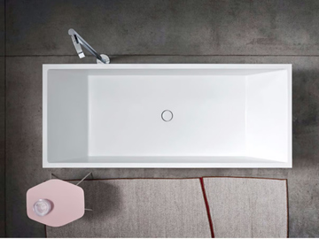 POOL - Freestanding rectangular Corian® bathtub by Nic - view 2
