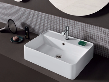 SEMPLICE - Countertop rectangular ceramic washbasin by Nic - view 2