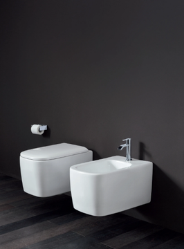 SEMPLICE - Wall-hung ceramic toilet by Nic - view 3