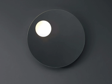 SHADOW - Round wall-mounted mirror with integrated lighting by Nic - view 2
