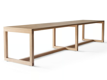 FRAME - Rectangular solid wood table by Nikari - view 2