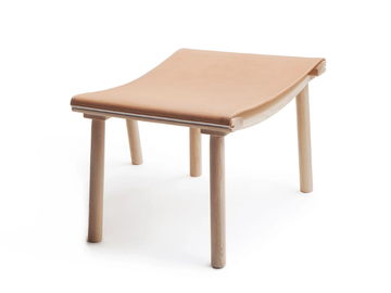 DECEMBER - Leather footstool by Nikari - view 2