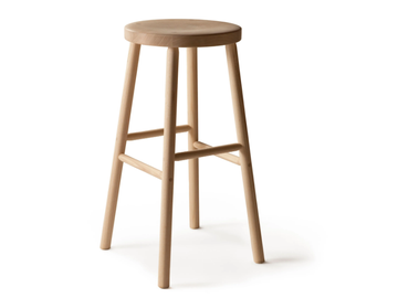 STORIA - Wooden stool with footrest by Nikari - view 2