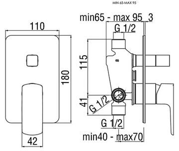 ACQUAVIVA - Single handle shower mixer with diverter by Nobili - view 3