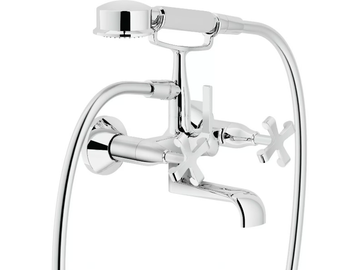 CARLOS PRIMERO - Wall-mounted bathtub tap with hand shower by Nobili - view 2