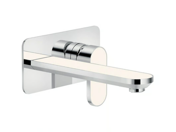 DRESS - Wall-mounted washbasin mixer with plate by Nobili - view 2
