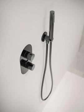 VELIS - 2 hole single handle shower mixer with plate by Nobili - view 3