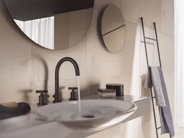 LIRA - 3 hole washbasin tap with individual rosettes by Nobili - view 2