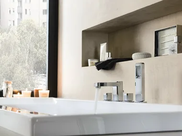LOOP - 4 hole bathtub set with hand shower by Nobili - view 2