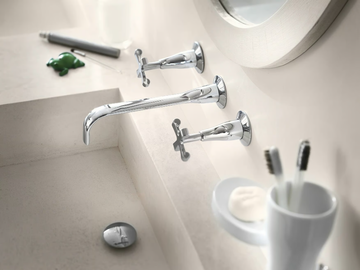 CARLOS PRIMERO - 3 hole wall-mounted washbasin tap by Nobili - view 3
