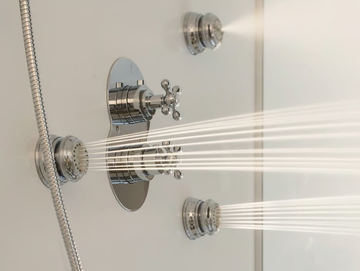 GRAZIA - Chrome-plated thermostatic shower tap with plate by Nobili - view 2