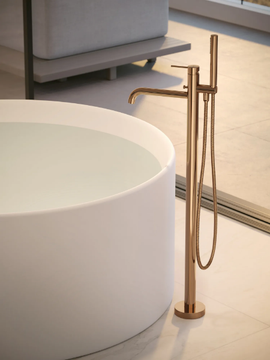 VELIS - Floor standing single handle bathtub mixer with hand shower by Nobili - view 3