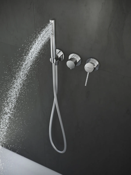 VELIS - 3 hole single handle shower mixer with hand shower by Nobili - view 3