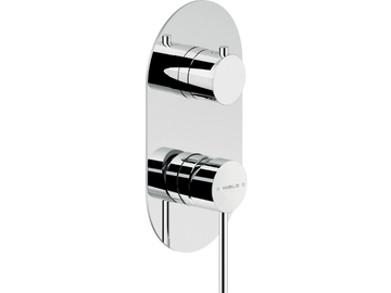 VELIS - 2 hole single handle shower mixer with plate by Nobili - view 2