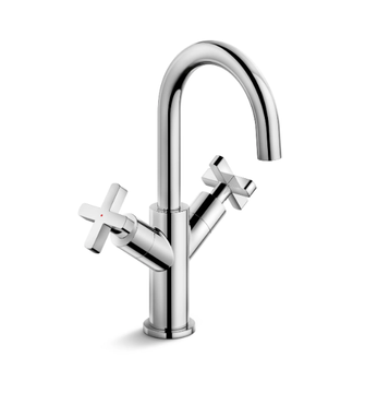 LIRA - 1 hole washbasin tap with individual rosettes by Nobili - view 3