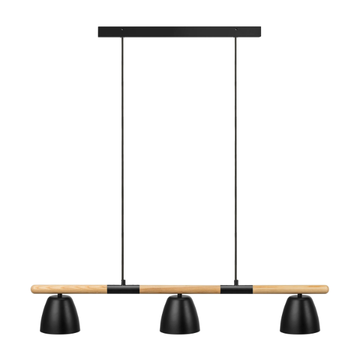 THEO - Dimmable metal and wood pendant lamp by Nordlux - view 3