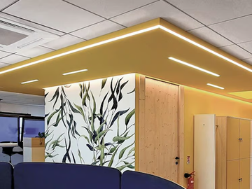 P-25 - Ceiling mounted linear lighting profile built-in by Novalux - view 2