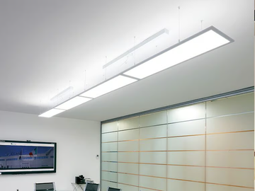 THE PANEL BIEMISSIONE - Powder coated aluminium ceiling lamp / pendant lamp by Novalux - view 2