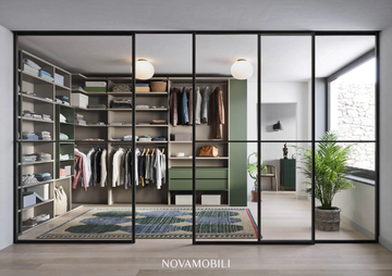 BEN - Corner sectional walk-in wardrobe by Novamobili - view 3