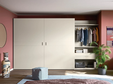 CLASS - Wardrobe with coplanar doors by Novamobili - view 2