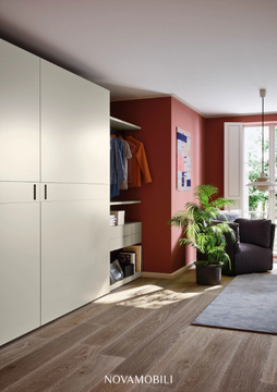 CLASS - Wardrobe with coplanar doors by Novamobili - view 3