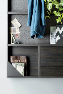 CUBE - Open wall cabinet with mirrored back by Novamobili - view 3